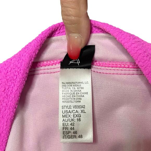 VYB Pink Ribbed High Waist Bikini Bottoms XL NWT Swimwear - Picture 4 of 7